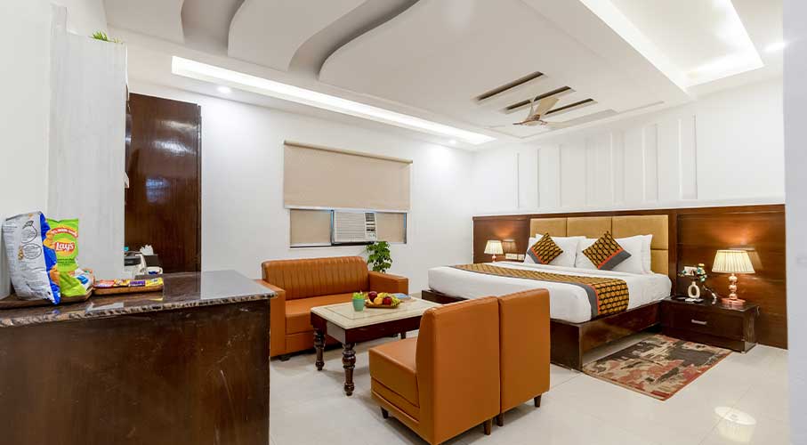 Deluxe room at Arch Hotel Anand International - best hotel in Mahipalpur near airport