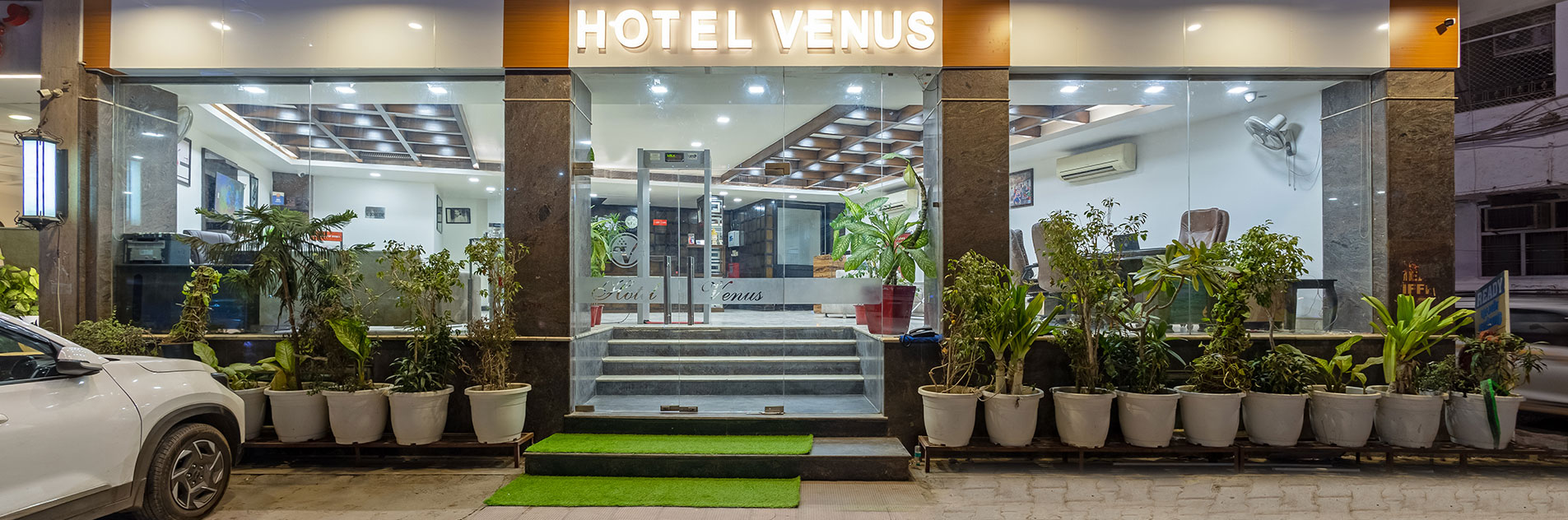 Grand facade of Arch The Venus - luxury hotel near Aerocity